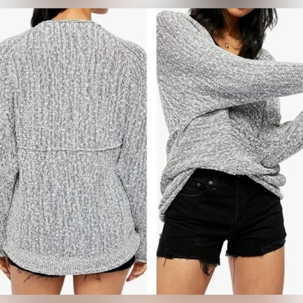 FREE PEOPLE BRIGHT LIGHTS OVERSIZED TUNIC SWEATER - Picture 5 of 11